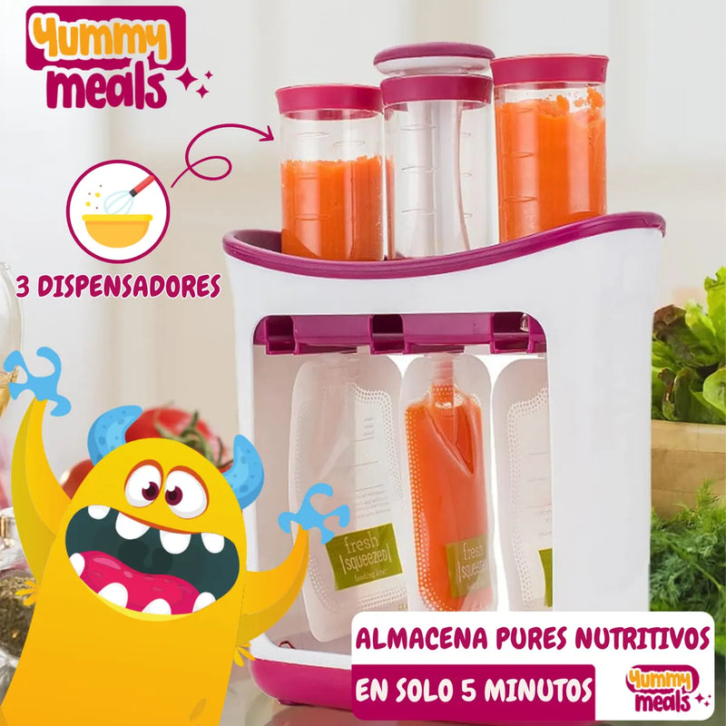 Dispensador De Alimentos Bebe Compota Papilla Squeeze Bolsas