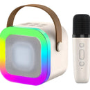 Mini Parlante Karaoke K12 Audiok Con Efectos De Luz Y Efectos De Voz Color Rosa