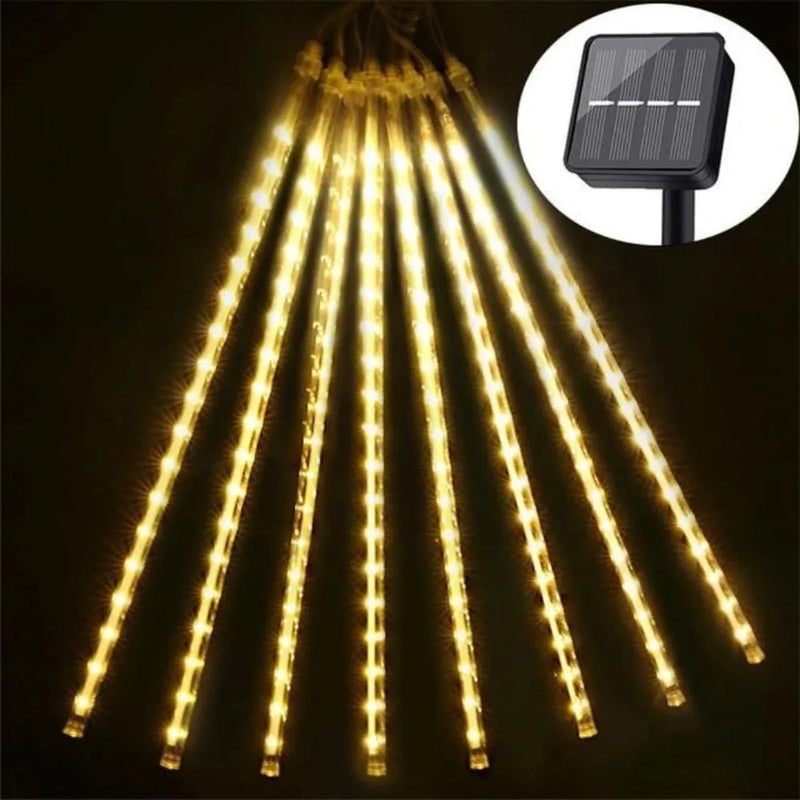 Luces Led Lagrima Meteoro X 8 Decoracion Navidad Calida