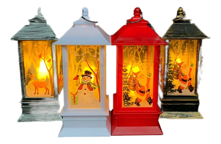 Farolito Navideño Luz Led Decoración Navidad Papa Noel Farol