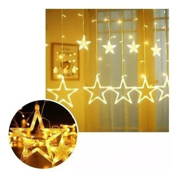 Instalación Luces Led Estrella Decoración Navideña Cálida Cálida