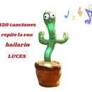 Cactus Bailarín Musical Repite Voz Recargable Interactivo