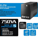 UPS Interactiva Forza BT BT-751 750VA 8 Tomas Entrada y Salida de 120V