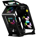 Gabinete Chasis Pc Gamer Tridimensional Rgb Negro + 6 Cooler