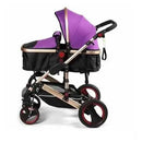 Coche Moisés Para Niños Azul Dorado