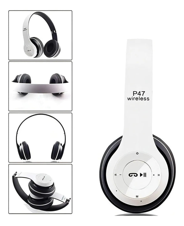 Audifonos P47 Super Bass 5.1 Color Blanco