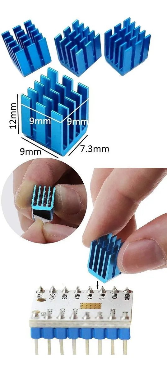 Bloque Disipador De Aluminio Para Tmc2100 Drv8825