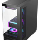 Gabinete Gamer Iceberg Crystal Gx Black 4 Fans Argb Usb C Negro