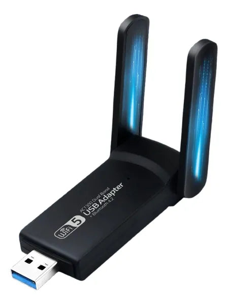 Adaptador Usb Wifi 1300 Mbps Dual 5g Y 2.4g + Bluetooth