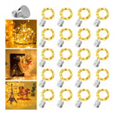20pzs Cadena De Luces Hadas Con Pilas 2m 20 Luces Led Luces Blanco Cálido