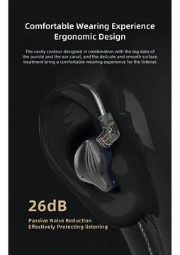 Auriculares con micrófono Kz Zex, color oro rosa