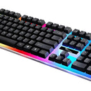 Set Teclado Y Mouse Gamer Rgb Multicolor Color Del Teclado Negro Rgb