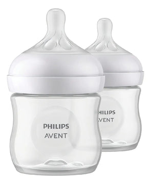 Set X2 Teteros Biberon Avent 4 Onz Anticólico Natural Color Transparente