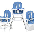 Silla Comedor Bebe 3 En 1 Lyra Happy Baby Color Azul marino Azul