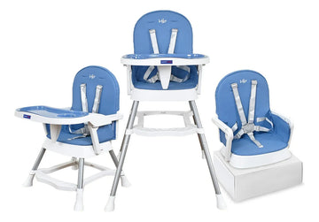Silla Comedor Bebe 3 En 1 Lyra Happy Baby Color Azul marino Azul