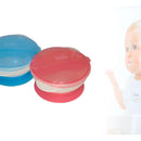 Plato Antiderrame Chupa Para Bebes + Cuchara Silicona Y Tapa Color