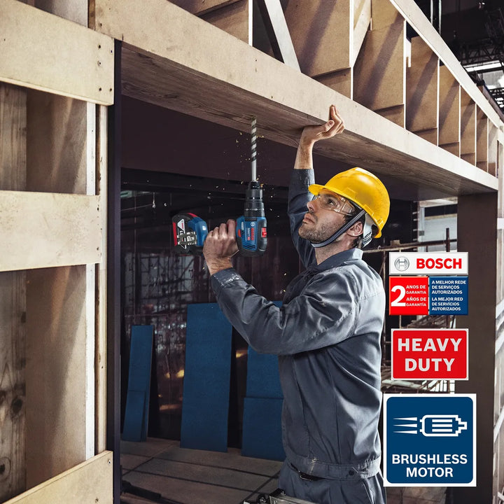 Taladro Percutor Inal ½ Gsb-18v50 Solo Bosch Sin Bat Y Carg Azul Petróleo