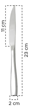 Set De 6 Cuchillos Acero Inoxidable Mesa Acero 410 Plateado