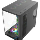 Gabinete Gamer Iceberg Crystal Wave L 7 Ventiladores Argb Negro