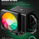 Cooler Uphere Rbg Negro De 6 Heatpipes Y 2 Fanes De 12cm