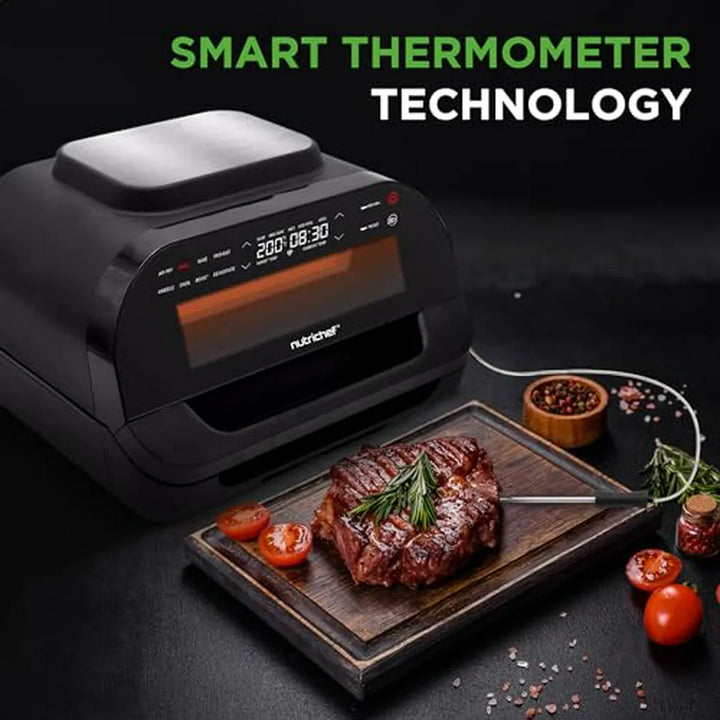 Parrilla Inteligente 7 En 1 C/ Air Fryer, Termómetro Smart.