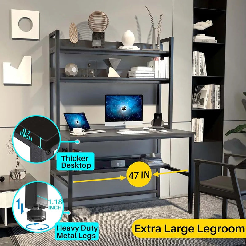 Escritorio Para Computadora Con Gabinete Y Estanterías