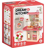 Cocina Juguete Rosa Plástico DIY Modelo 70T2 Con Luz Sonido Horno