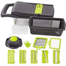 Picador Rallador Verduras Mandolina 12en1 Ayudante De Cocina Verde