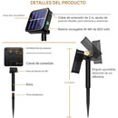 Luces Navideñas Con Panel Solar 300 Led Amarillo - 30 Metros