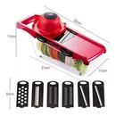 Cortador De Cocina Rallador De Verduras Mandoline 6 En 1 Gris