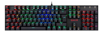 Teclado Gamer Redragon Mitra K551 Spanish Red Switch Black Teclado Negro Idioma Español España