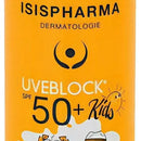 Protector solar infantil Isispharma Uveblock Uveblock Kids 50FPS en atomizador 200mL