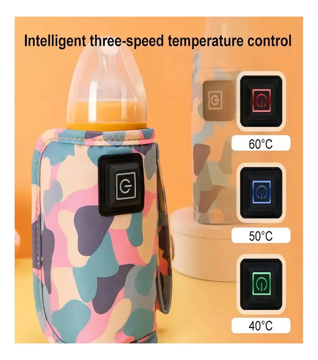 Calentador De Biberon Portátil Usb Para Vehículo/coche Rosa Rosa Pálido