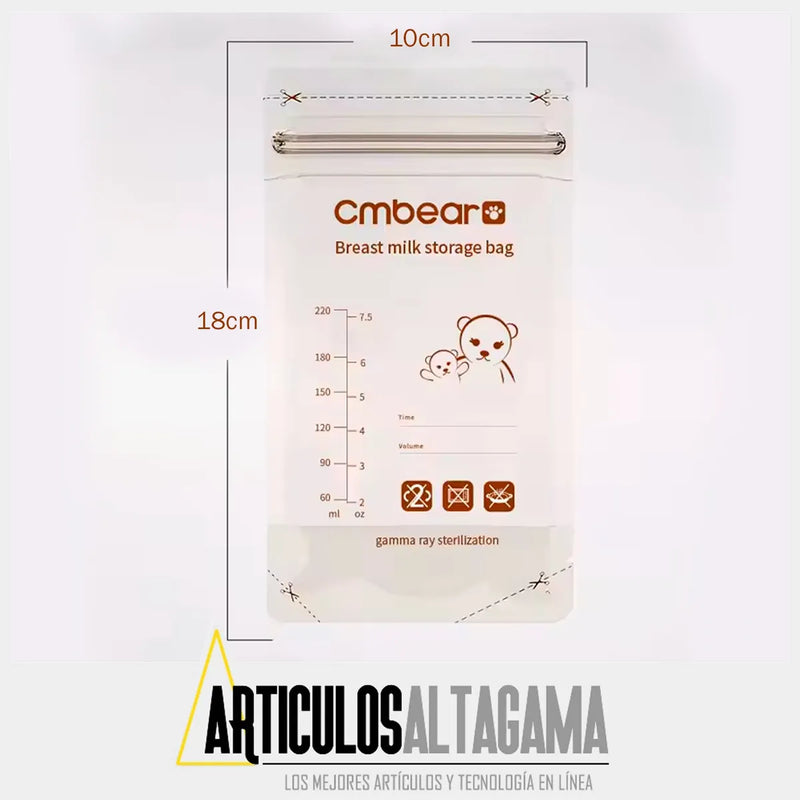 Bolsa Para Almacenamiento De Leche Materna 30 Unidades 220ml