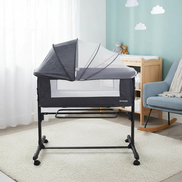 Cuna Colecho Bebesit Side By Side Con Mosquitero Negro