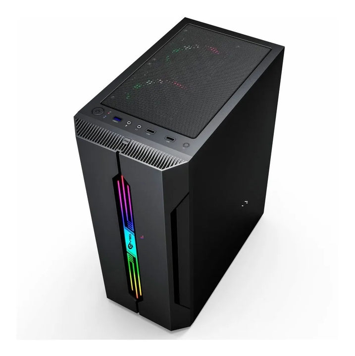 Chasis Gamer Atx Tira Rgb, Tapa Lateral En Acrílico, Gear