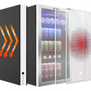 Refrigerador Y Nevera De Bebidas, Minibar Cap 120 Latas Acero Inoxidable Y Negro