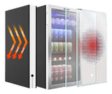 Refrigerador Y Nevera De Bebidas, Minibar Cap 120 Latas Acero Inoxidable Y Negro