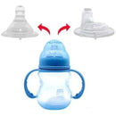 Tetero Transicional De Doble Chupo Biberon 8 Onz Vaso Bebe Azul Marino Biberon A Vaso