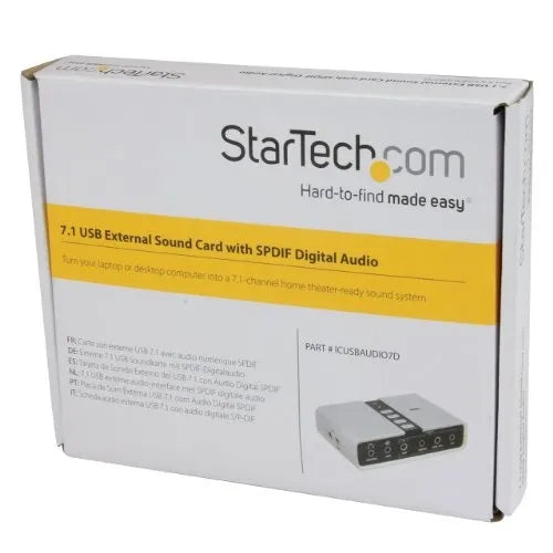 Tarjeta De Sonido Usb Startech 7.1 Con Spdif Digital Audio