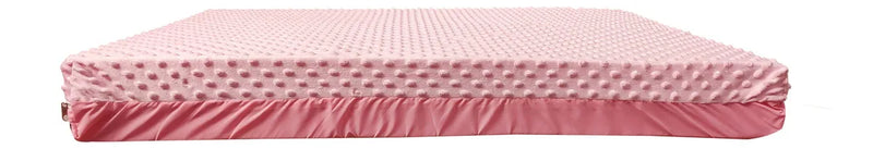 Cojín Colchoneta Cuna Corral De Bebés 90 X 60cm Plastificada Color Rosada Claro