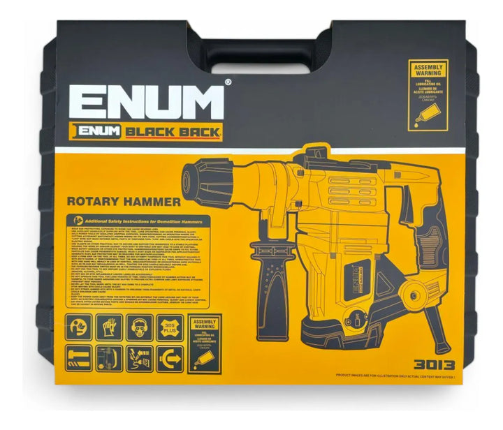 Taladro Rotomartillo Demoledor Perforador Accesorios 7 Jules - Amarillo - 50hz/60hz