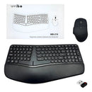 Combo Teclado Mouse Inalambrico Ergonomico Receptor Usb Weib Teclado Negro
