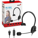 Diadema Genius Hs-100u Usb Monoaural Con Microfono Negro