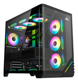 Gabinete Gamer Iceberg Wave L Vidrio Curvo 7 Ventiladores Negro
