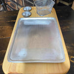Tabla Para Churrasco Carnes Con Canastilla Nuevas Pino Liso Amarillo