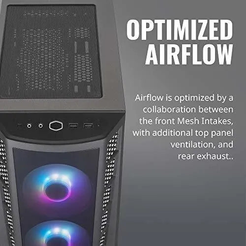 Cooler Master Masterbox Argb Micro-atx, Ventiladores Dobles