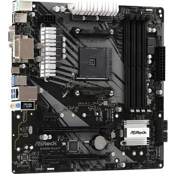 Motherboard Asrock B450m Pro4-f Socket Am4 M.2 Ddr4 Mother Color Negro