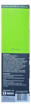 Protector Solar Spf 45 - Crema Gel - 100g Kosmaderm