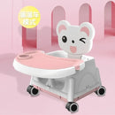 Silla Comedor 4 En 1 Bebes Color Rosa Liso